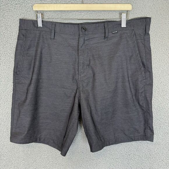 HURLEY Shorts Mens 36 Grey‎ Hybrid Chino Wicking Casual Stretch - Picture 1 of 6